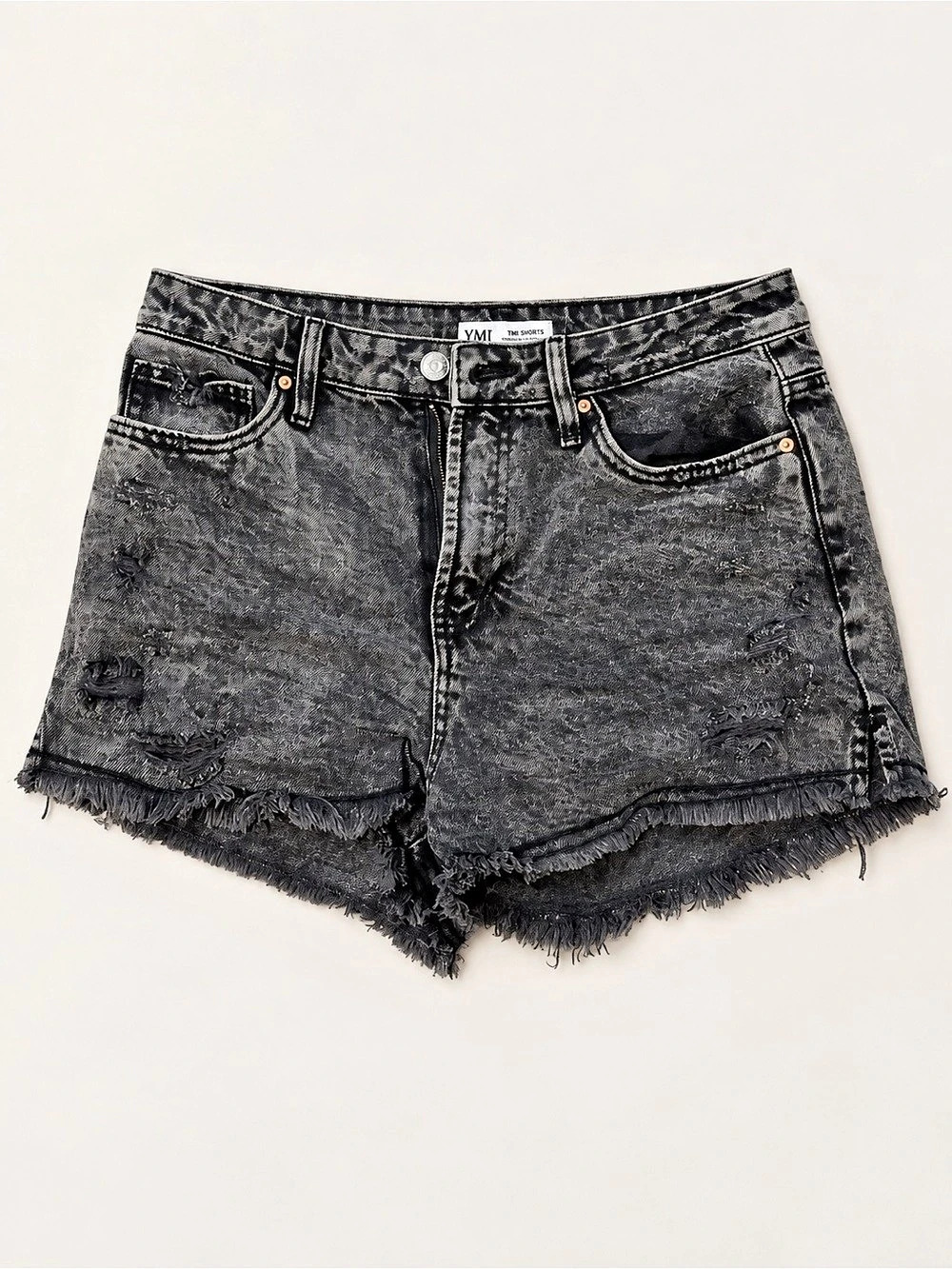YMI Acid Wash Distressed Denim Shorts Size 9/29